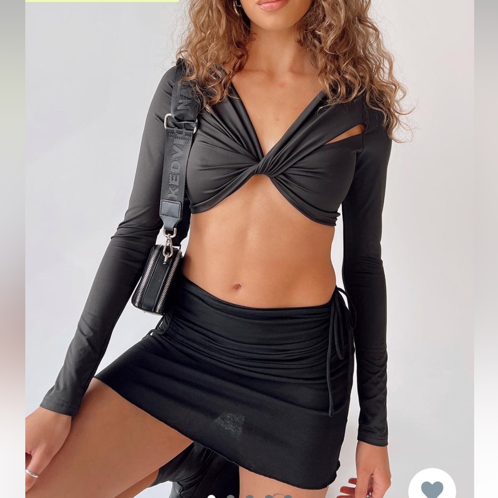 Long sleeve cut out top